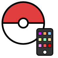 A Pokéball next to a smart phone which is showing several applications